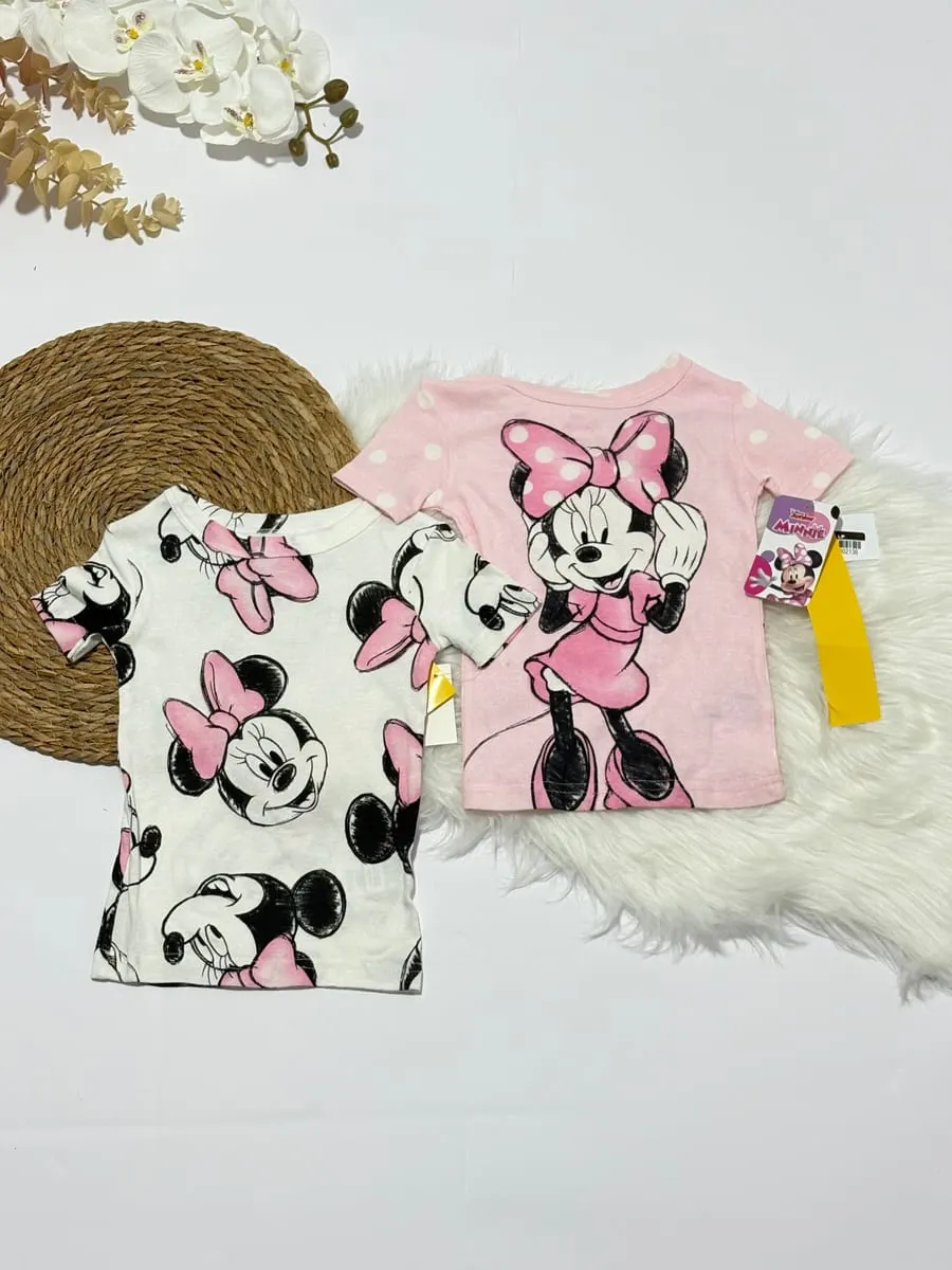 Blusas de minnie rosadas y blanca · talla 2 Años